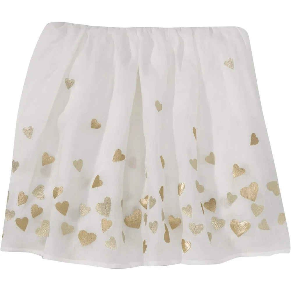 Pink Gold Girl Heart 4 Piece Crib Bedding Set Cotton