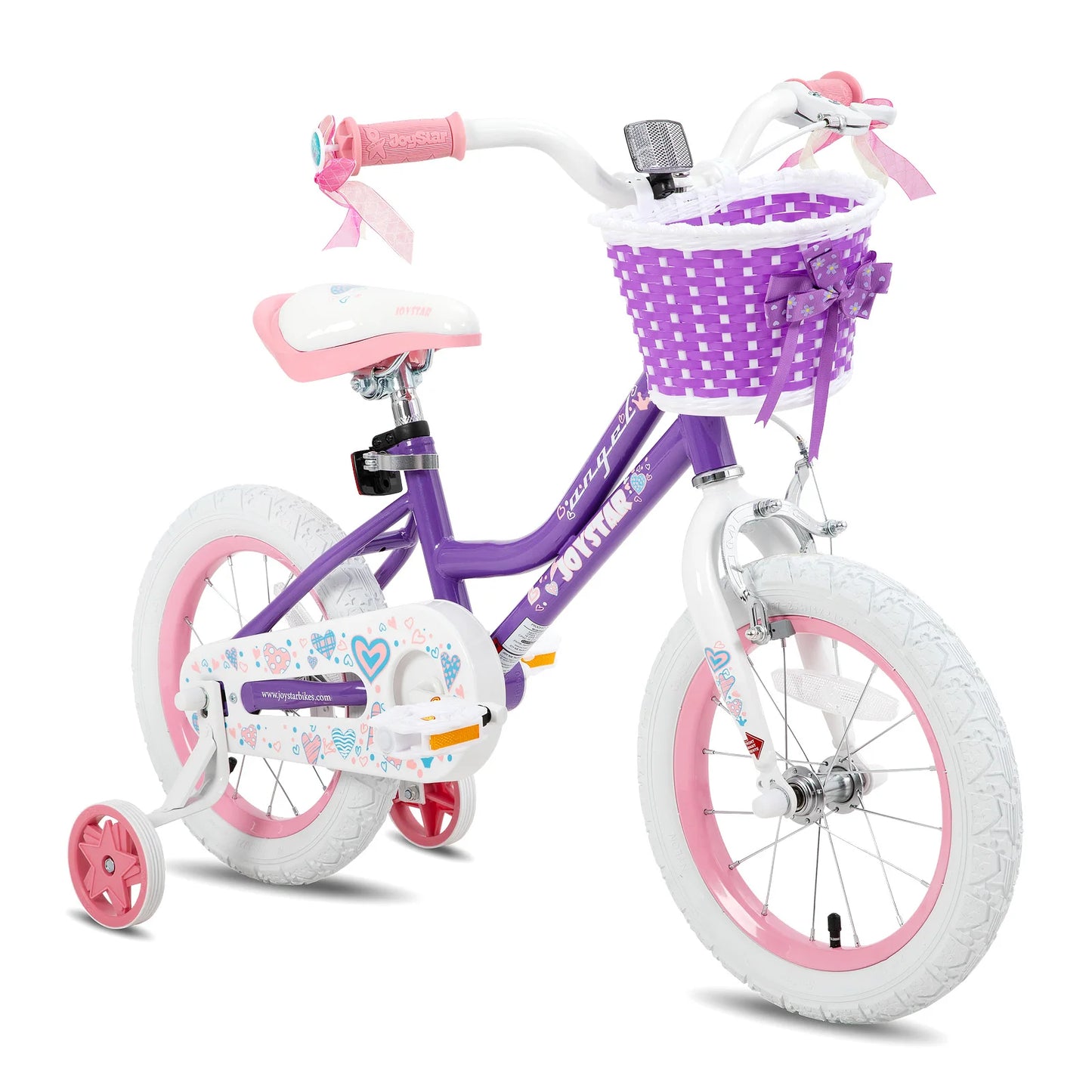 US Girls Bike With Basket And Training Wheels 12 Inch
