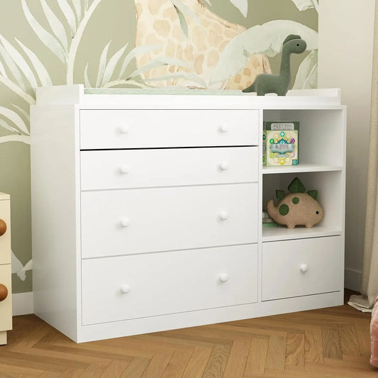 Changing Table Dresser Baby Classic Nursery With 5 Drawers