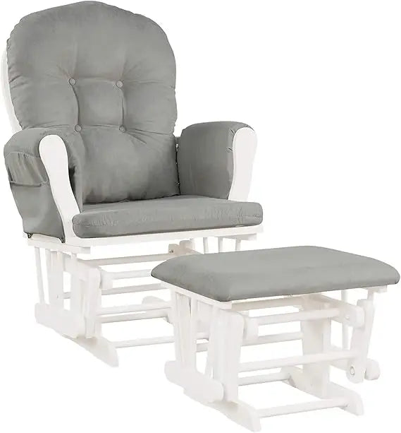 Baby Glider Rocker With Ottoman Nursery Glider Pink