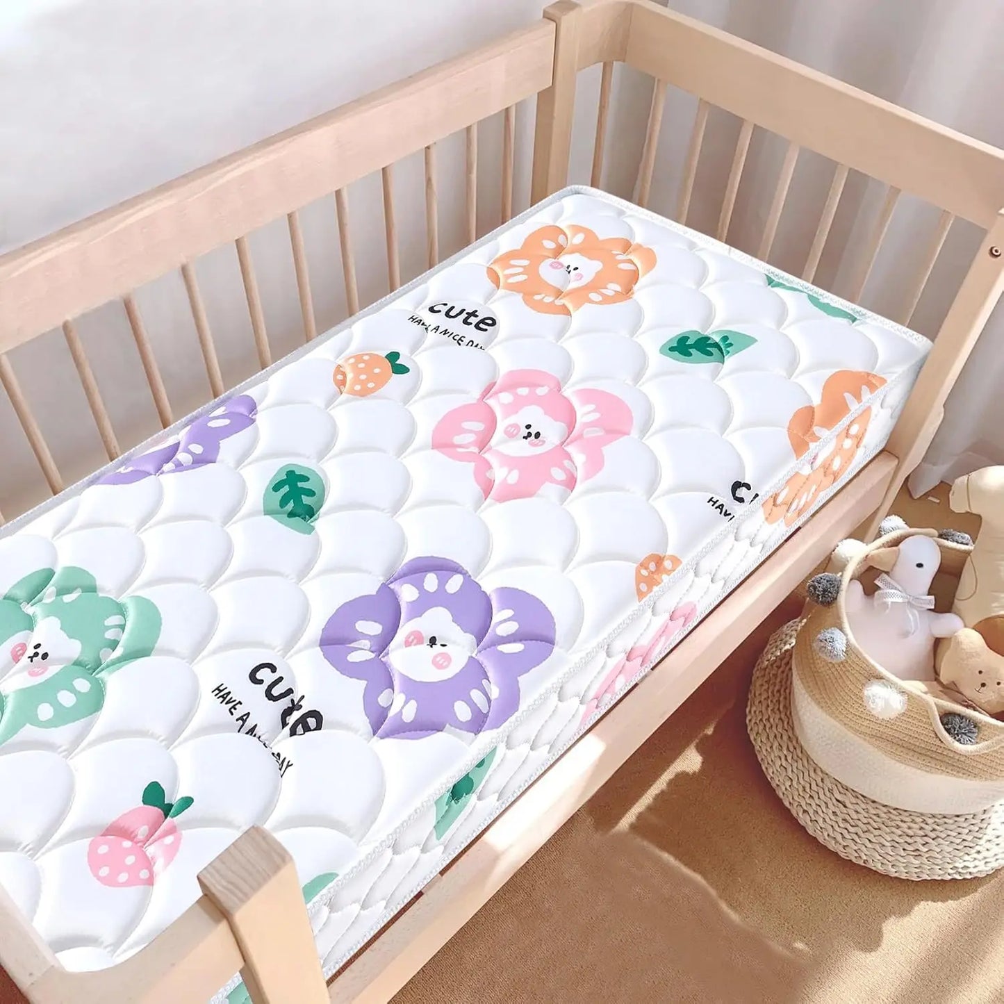 Crib And Toddler Mattress 52 Inches Dual Sided Memory Foam