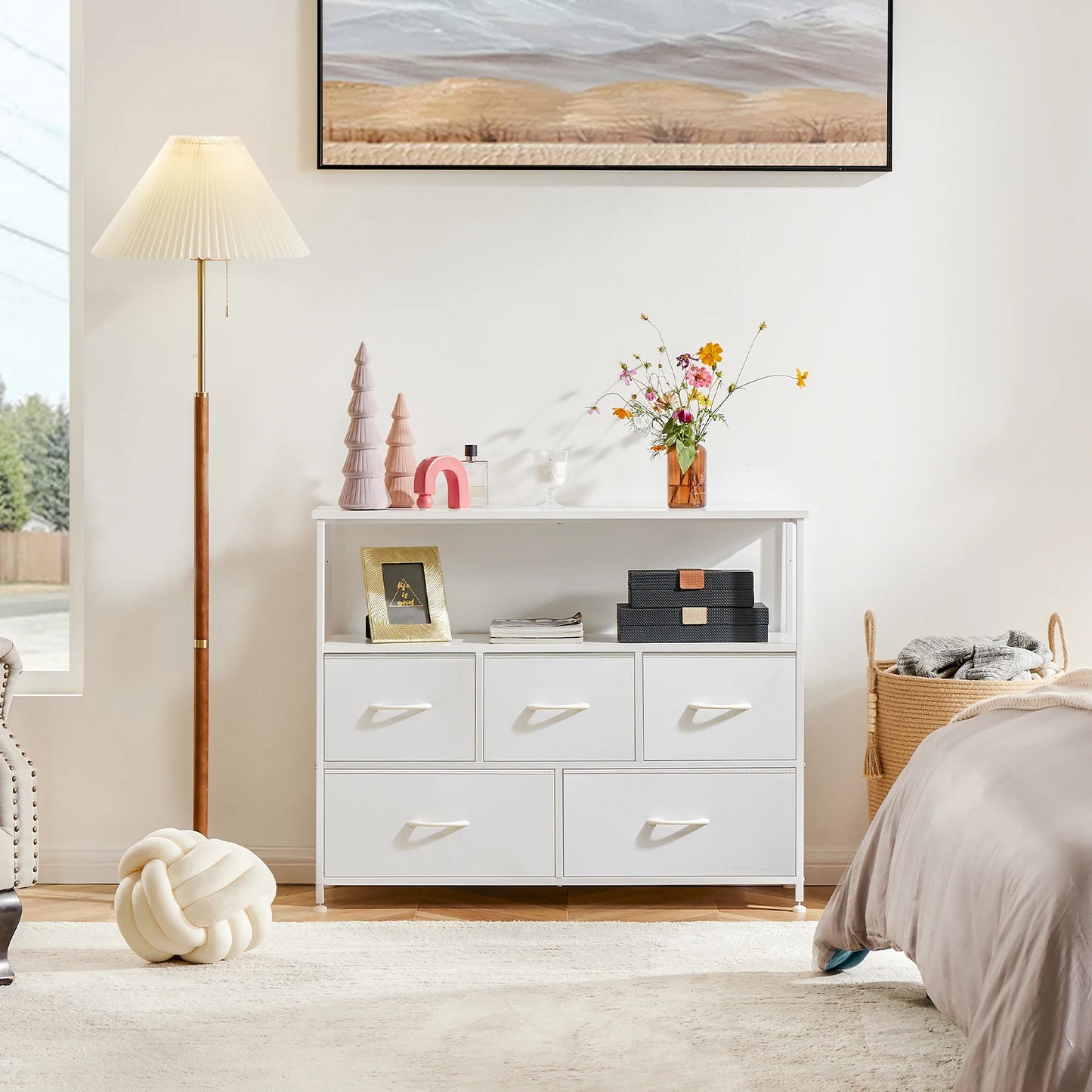 JHK Wardrobe With Fabric Drawers For Bedroom Storage