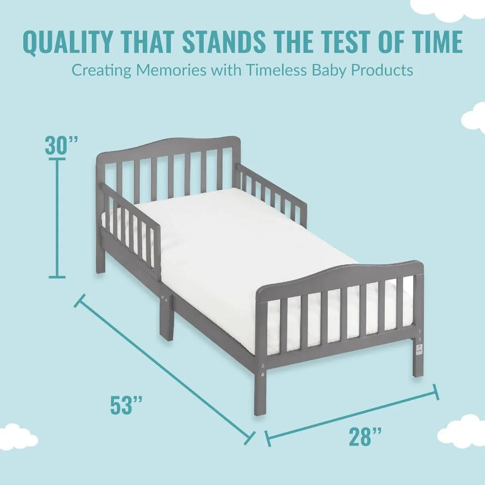 Toddler Bed Low To Floor With Two Side Rails JPMA Certified