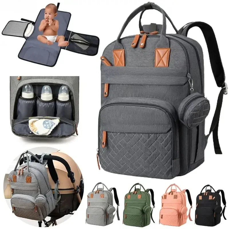 Diaper Backpack Mommy Waterproof Travel Tote Stroller Straps