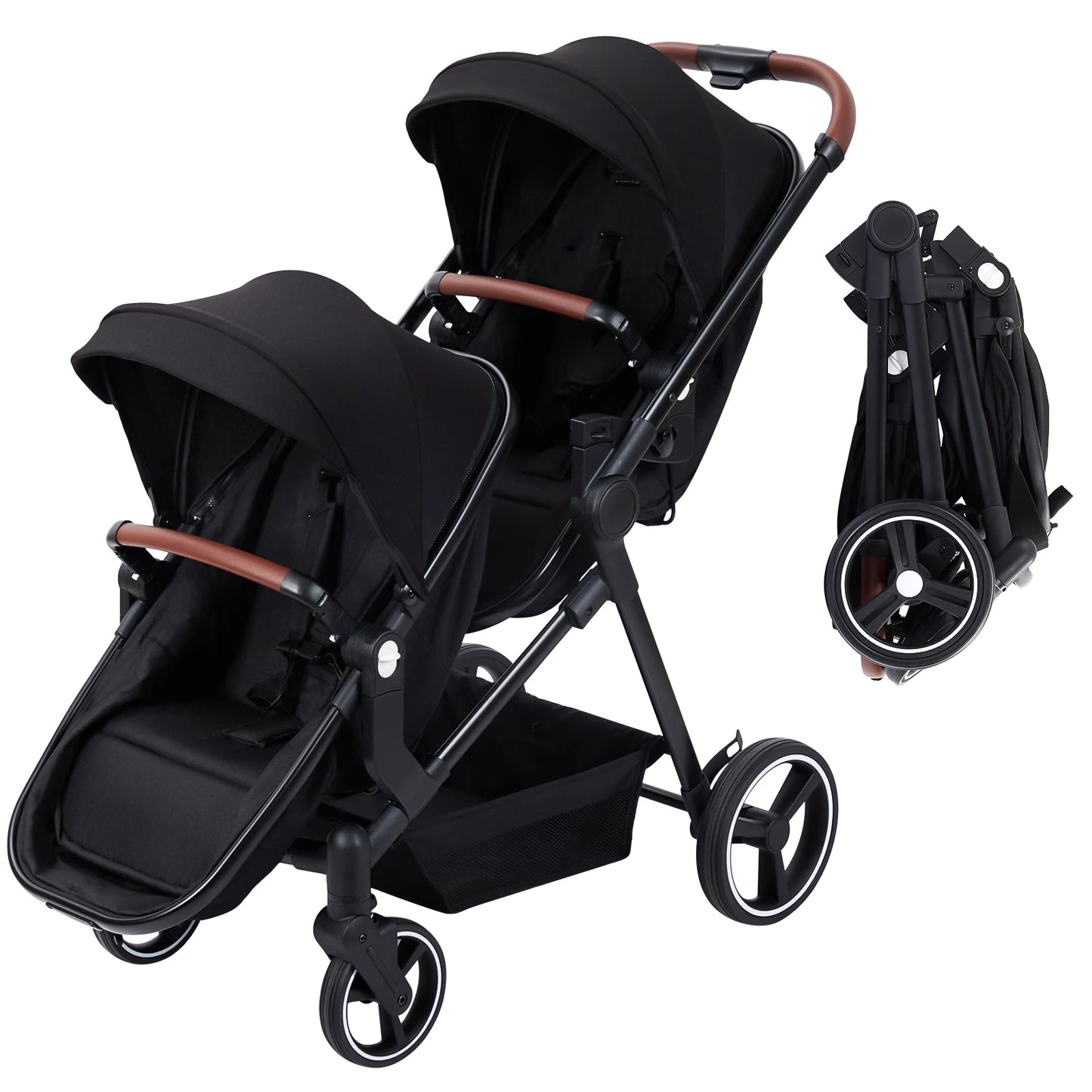 Double Stroller Tandem Infant Toddler Multi Position