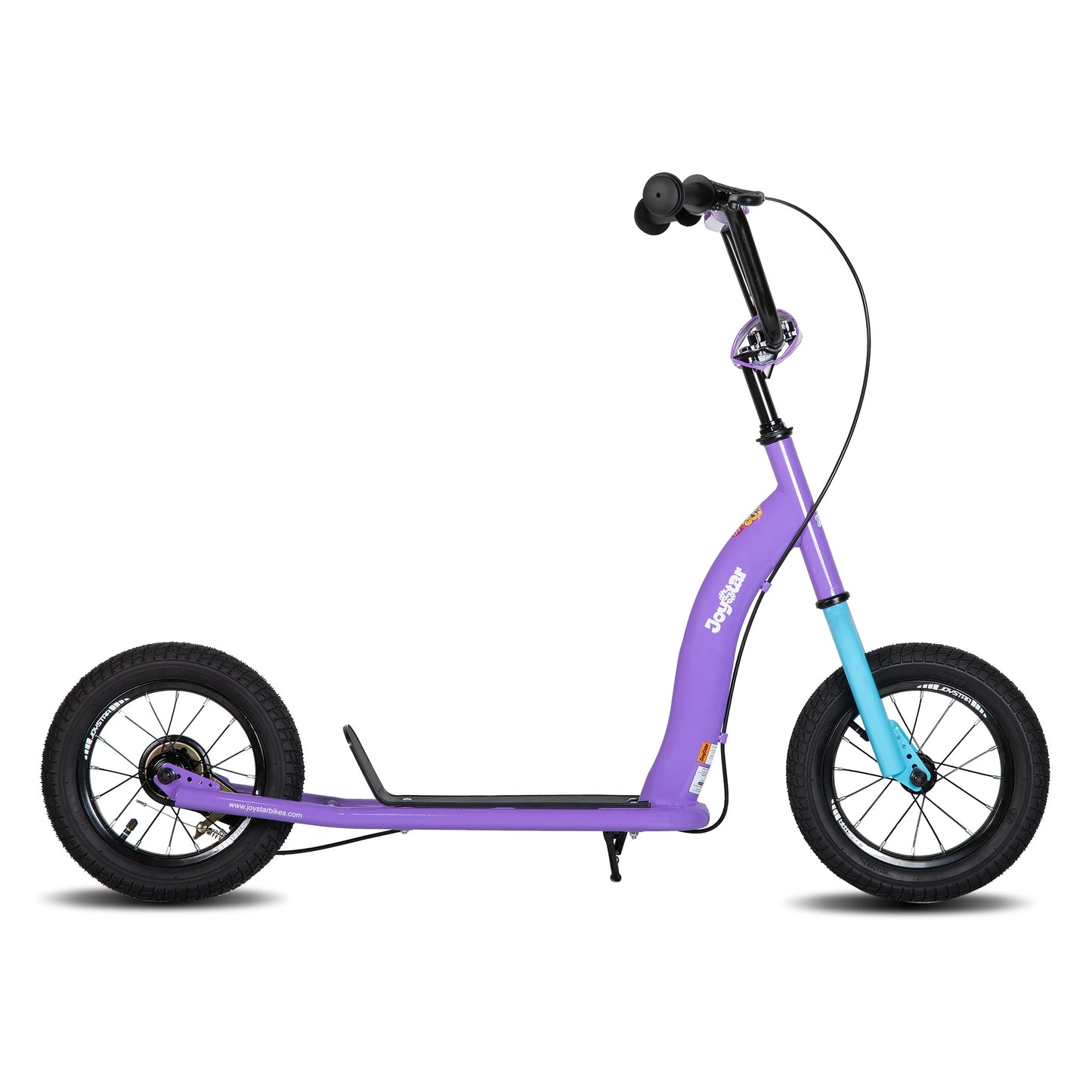 JOYSTAR Kick Scooter for Kids Lightweight Adjustable Handlebar 12 Inch Inflatable Wheels Rear Drum Brakes