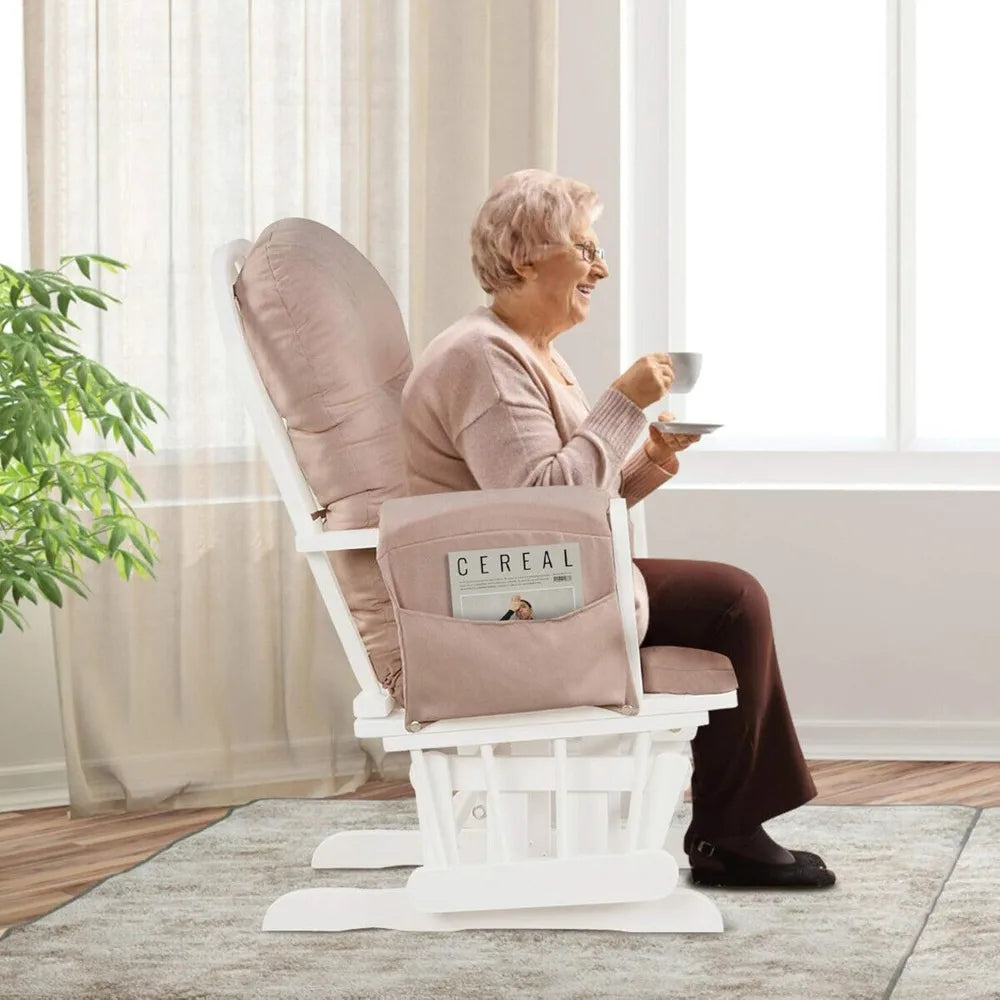 Baby Glider Rocker With Ottoman Nursery Glider Pink