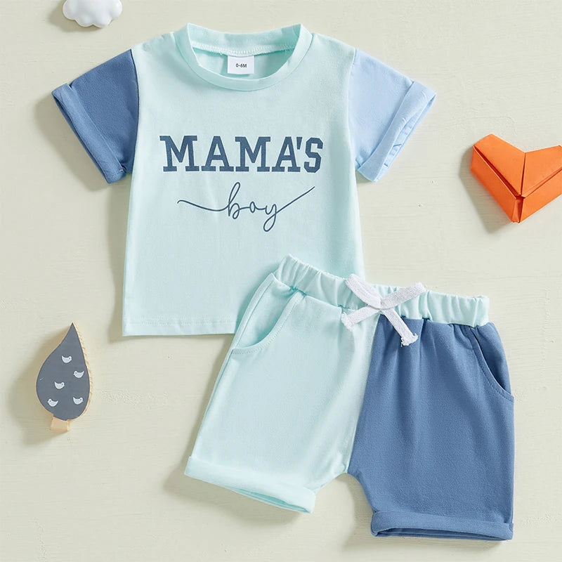 Toddler Boys 2 Piece Short Sleeve Graphic Tee Shorts