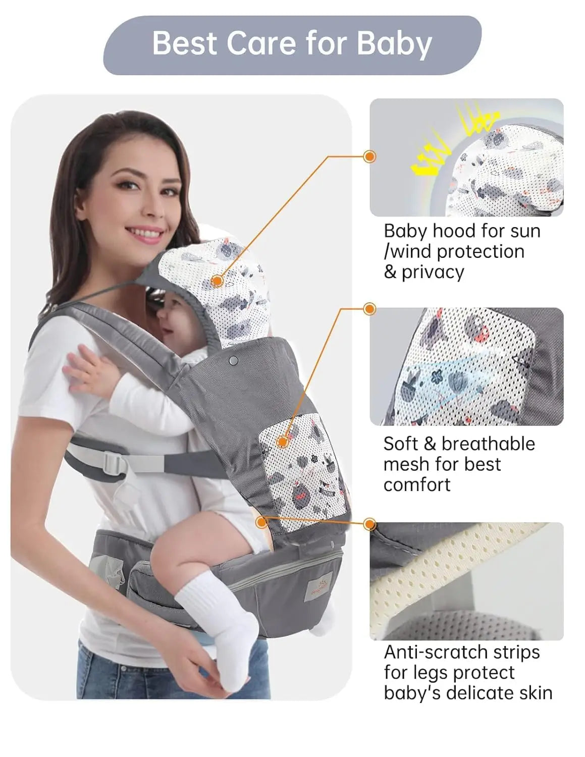 Baby Carrier Newborn To Toddler All Seasons Hood Position