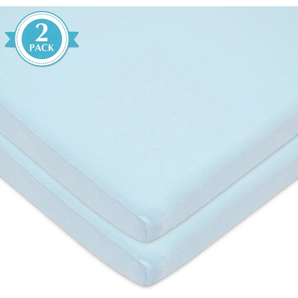 Fitted Bassinet Sheets Cotton Jersey Knit Pack 2 Deep Pocket