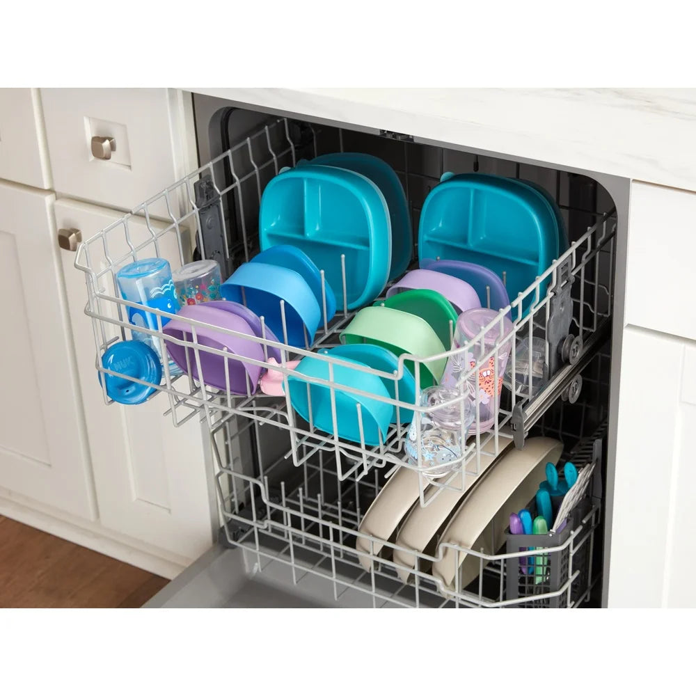 Suction Plates With Lid 2 Pack Toddler Tableware BPA Free