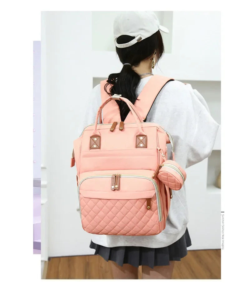 Waterproof Wear Resistant Mom Backpack Diaper Bag Capacity