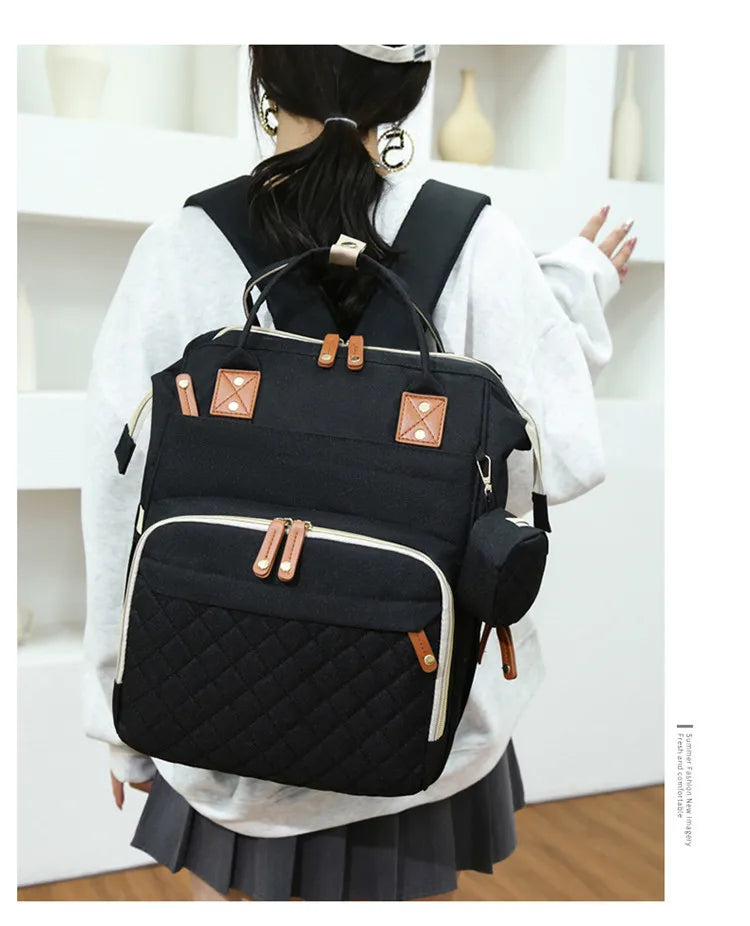 Waterproof Wear Resistant Mom Backpack Diaper Bag Capacity