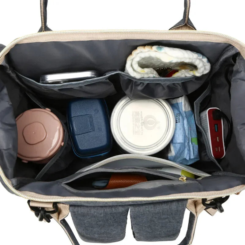 Waterproof Wear Resistant Mom Backpack Diaper Bag Capacity
