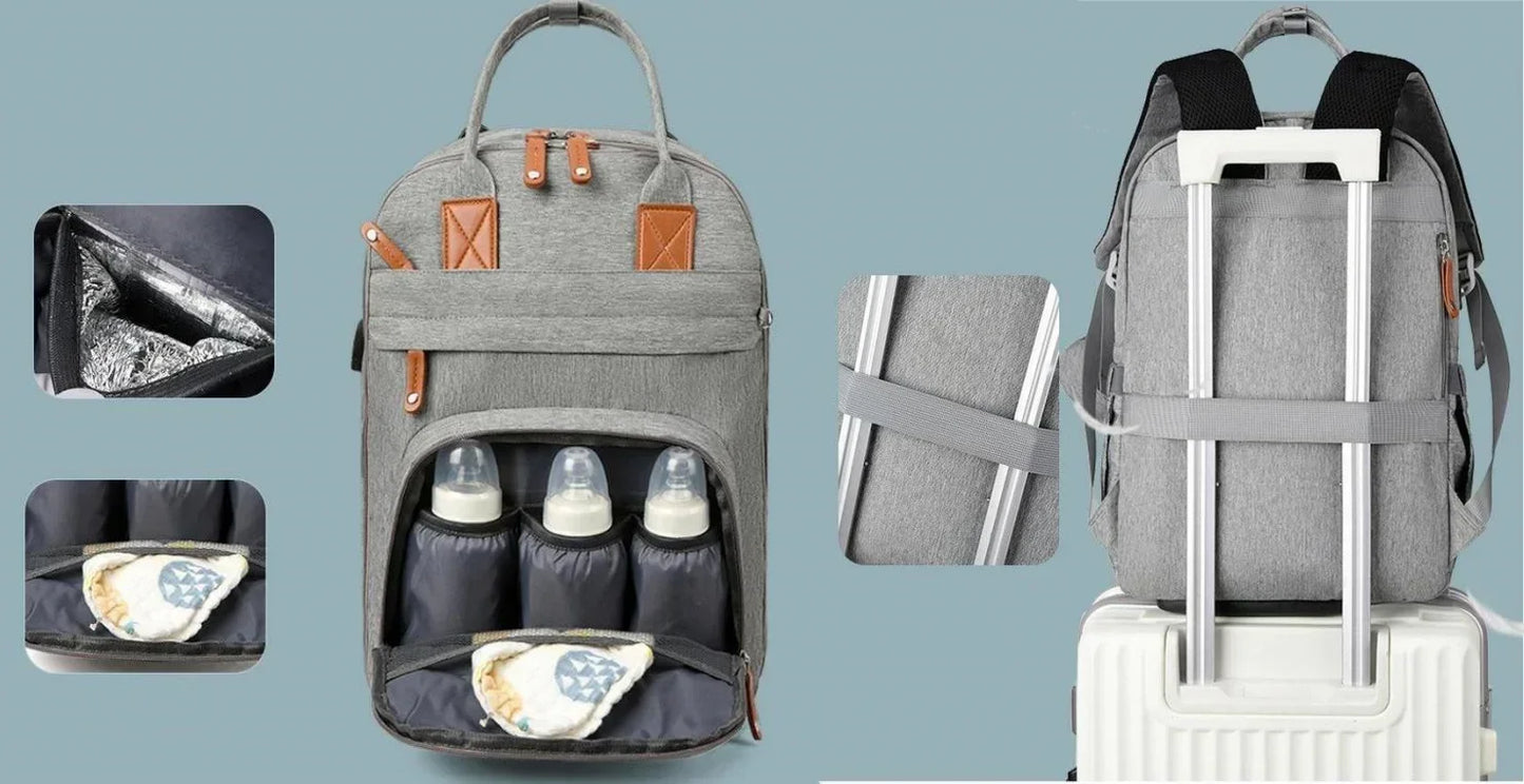 Diaper Backpack Mommy Waterproof Travel Tote Stroller Straps