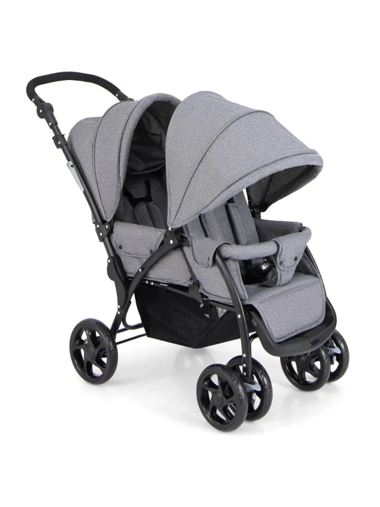 Foldable Double Stroller Lightweight Twin Tandem Seating