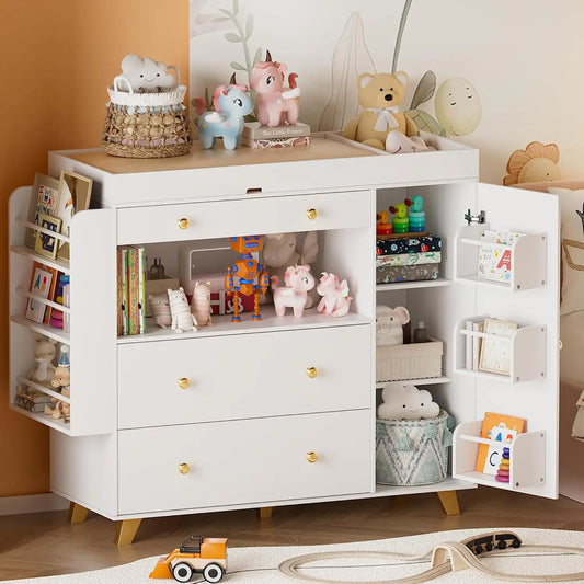 Nursery Dresser With Baby Changing Table 3 Drawers White