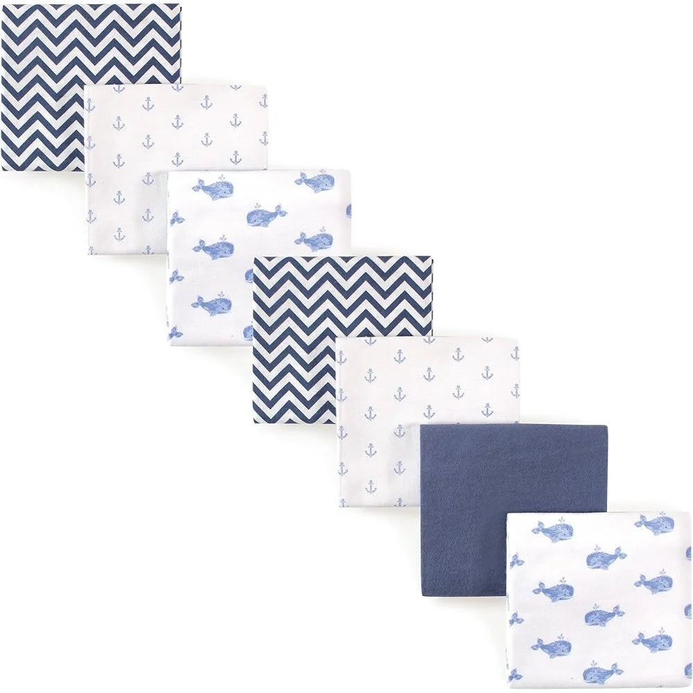 Unisex Baby Cotton Flannel Receiving Blankets 30x30 Inches