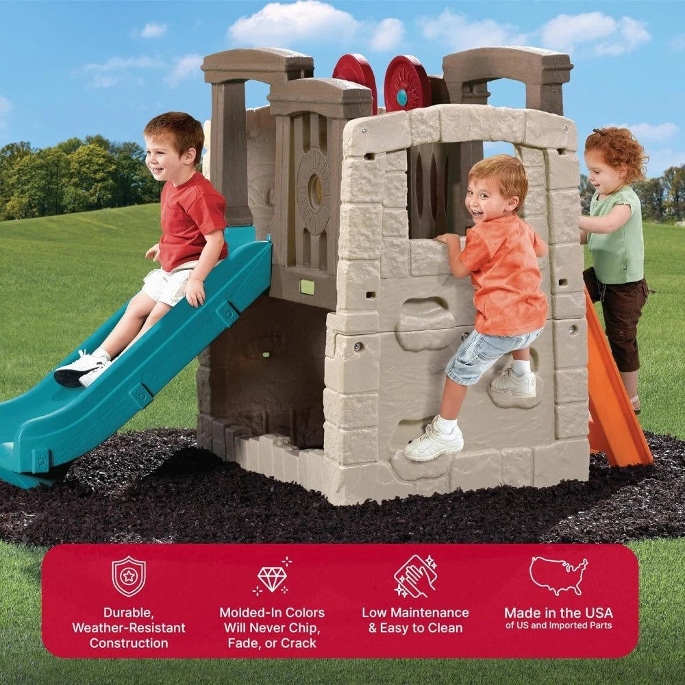 Durable Woodland Climber Kids Playset Ages 2 To 6 Slide