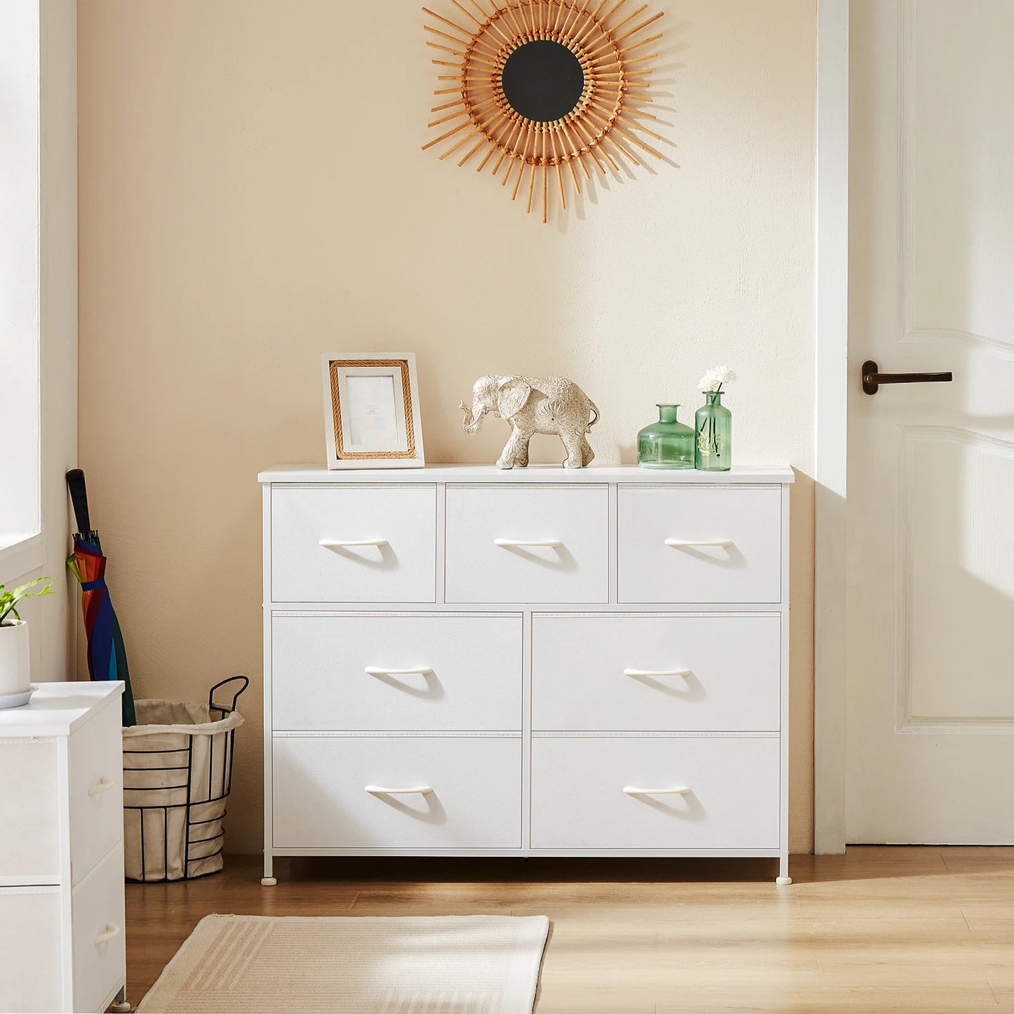 JHK Wardrobe With Fabric Drawers For Bedroom Storage