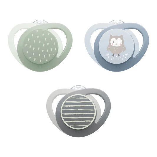 Orthodontic Pacifier 0 to 6 Months 3 Pack BPA Free Shield