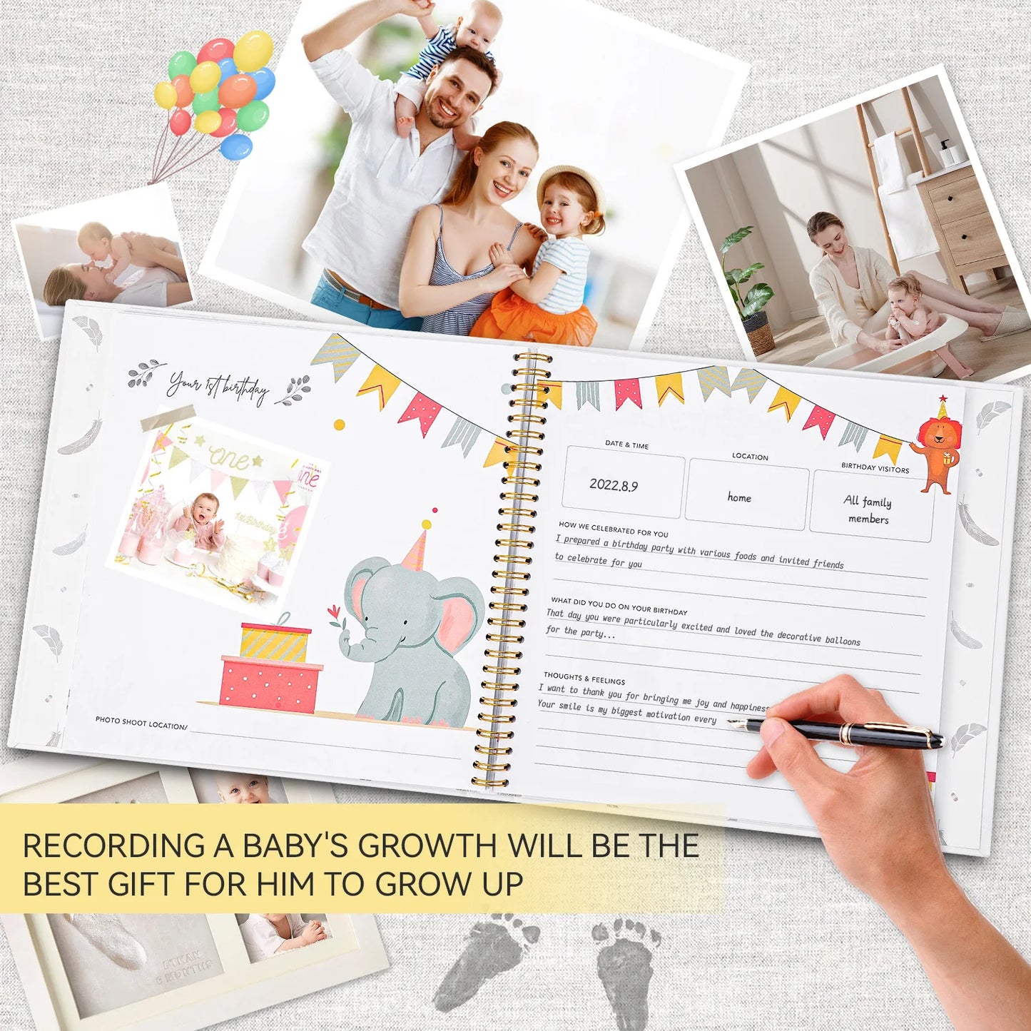 Baby Growth Photo Album Our First Year Memory Book Gift