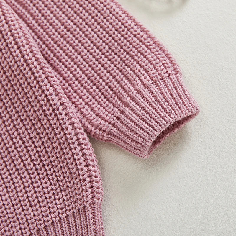 Valentines Day Heart Pattern Knitted Sweater For Kids