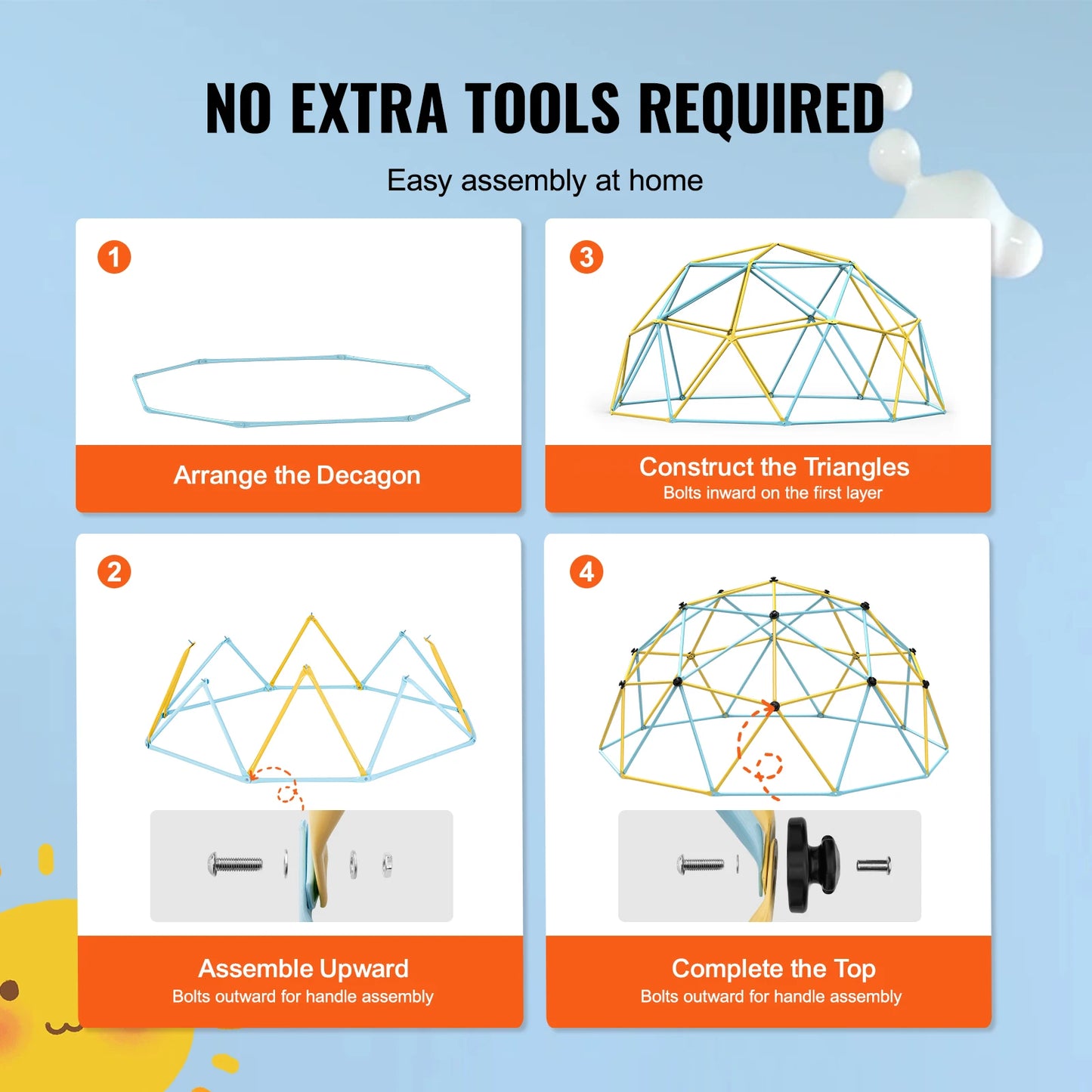 Geometric Climbing Dome For Kids 6 8 10 12 Feet Backyard
