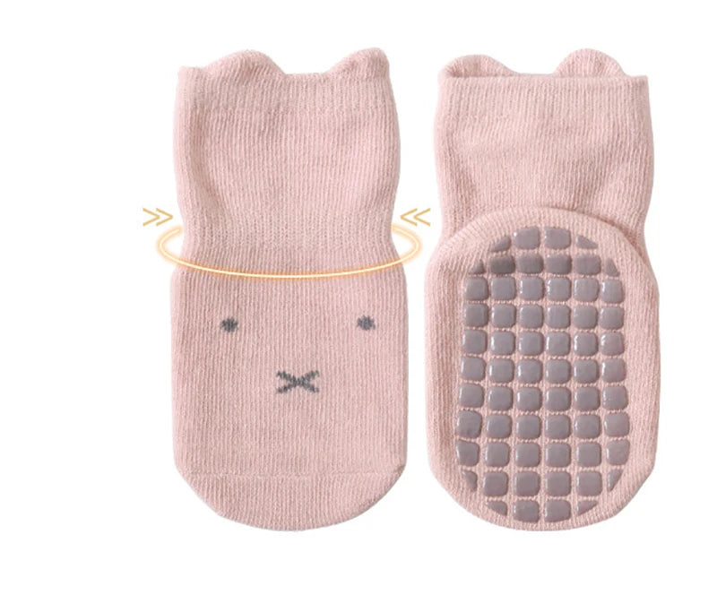 5 Pairs Infant Anti Slip Socks Newborn Unisex Cartoon Floor
