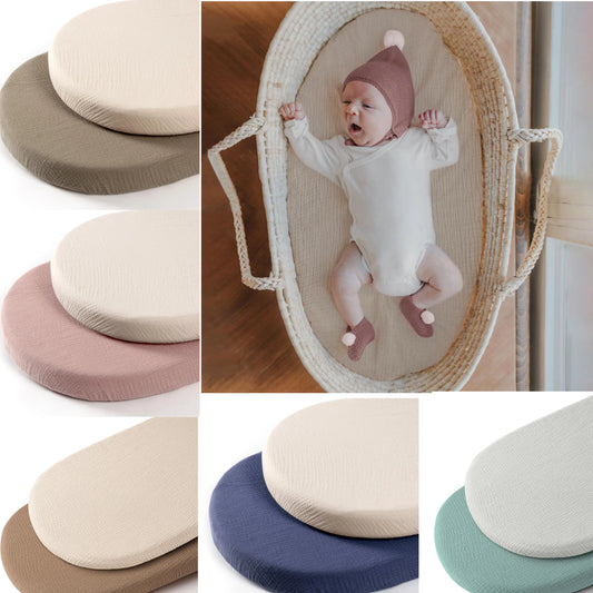 2 Pack Breathable Cotton Baby Crib Fitted Sheets Universal