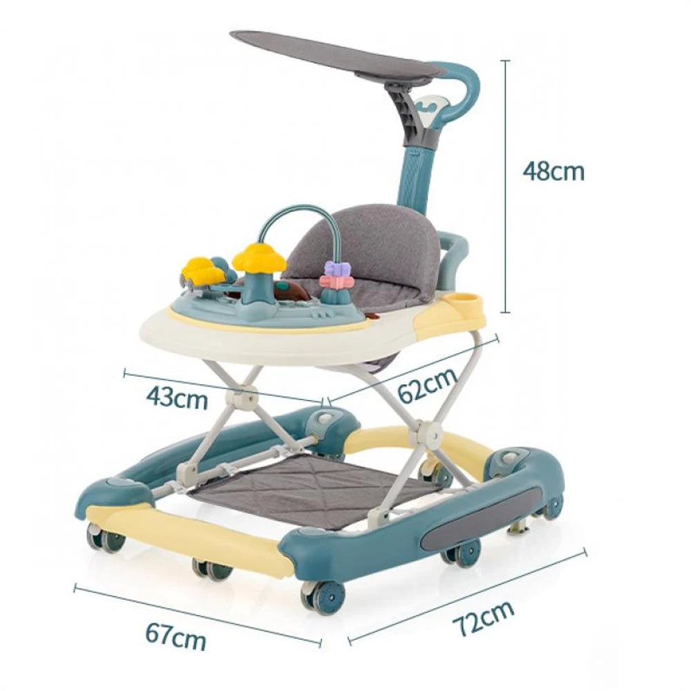 Baby Walkers With Universal Wheel Anti Roll Push Handle