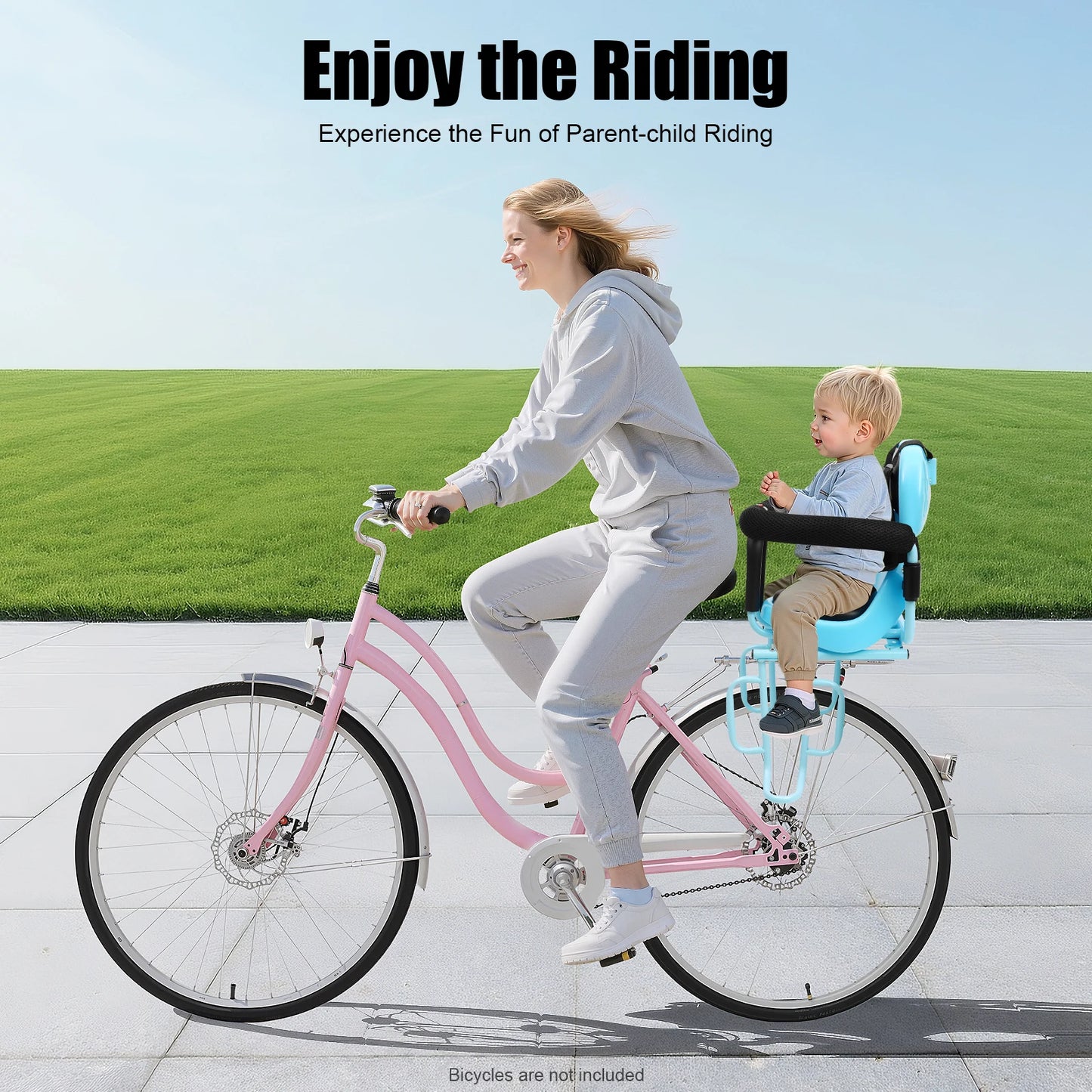 Bike Child Safety Seat With Foot Pedal Belt Universal