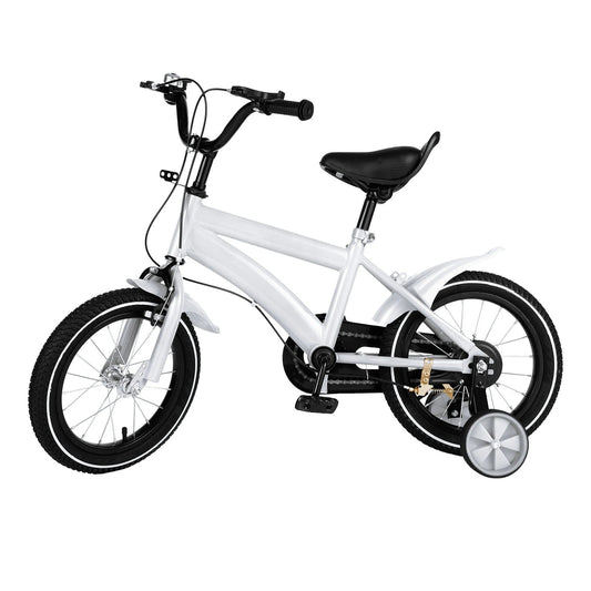 14 Inch Boys Girls Children's Bicycle for Kids Ages 2 to 11 in White Red Blue and Yellow