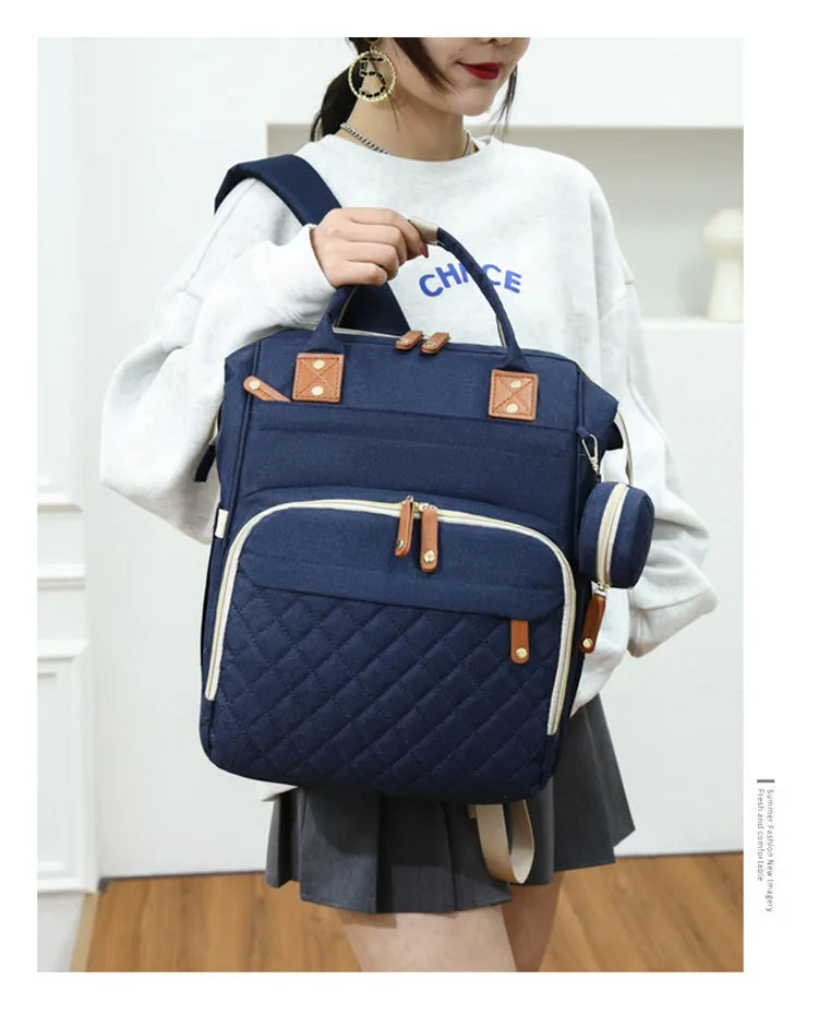 Waterproof Wear Resistant Mom Backpack Diaper Bag Capacity