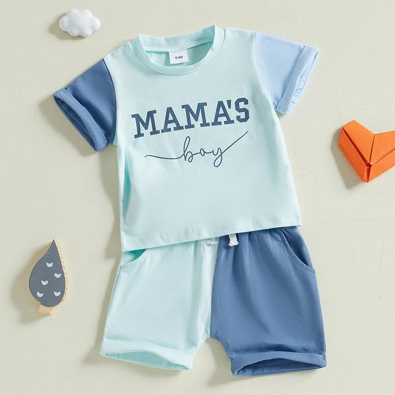 Toddler Boys 2 Piece Short Sleeve Graphic Tee Shorts