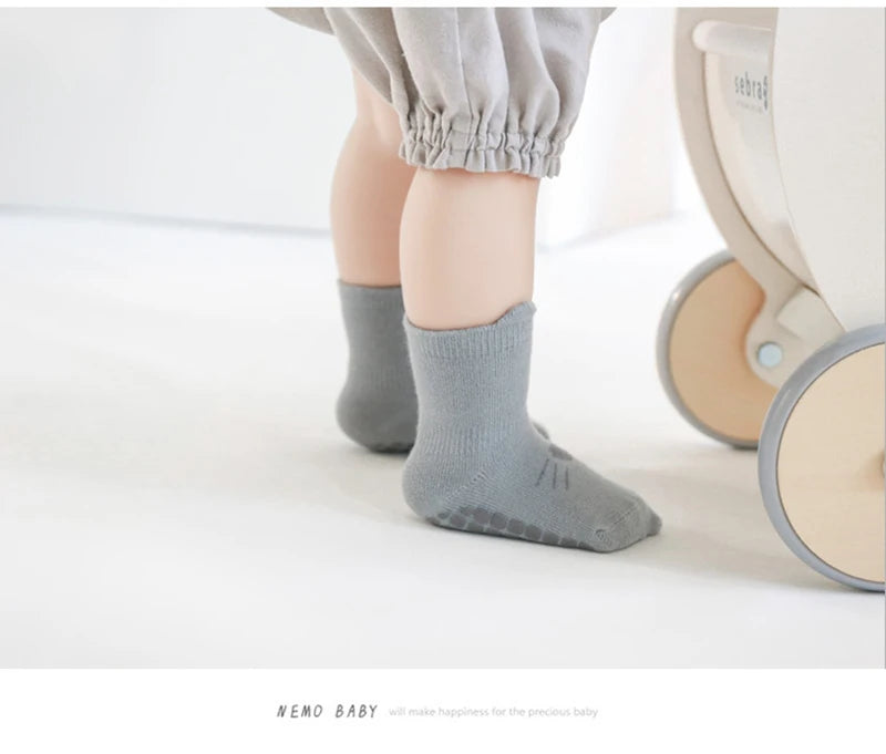 5 Pairs Infant Anti Slip Socks Newborn Unisex Cartoon Floor