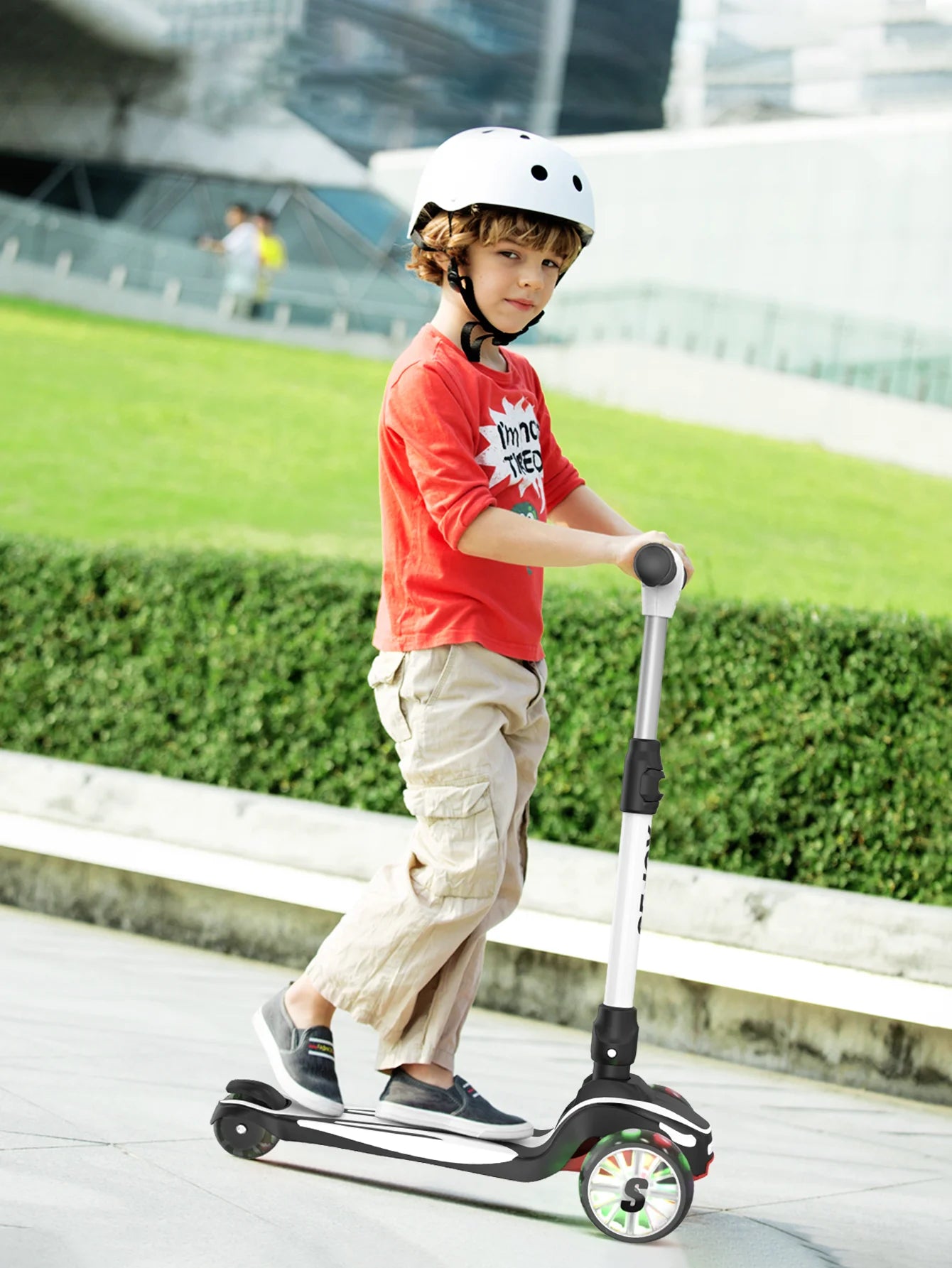 Sejoy 3-In-1 Three Wheel Kick Scooter With LED Flashing