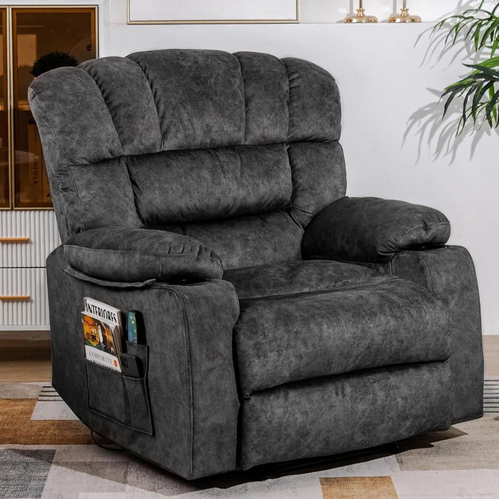 Modern Ergonomic Recliner Chair With Cup Holders And Pocket