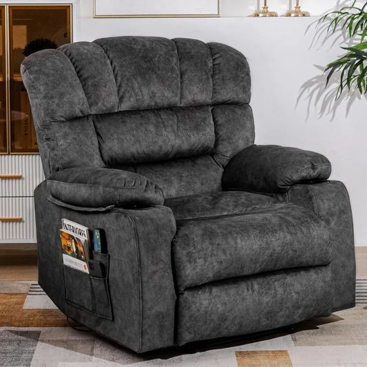Modern Ergonomic Recliner Chair With Cup Holders And Pocket