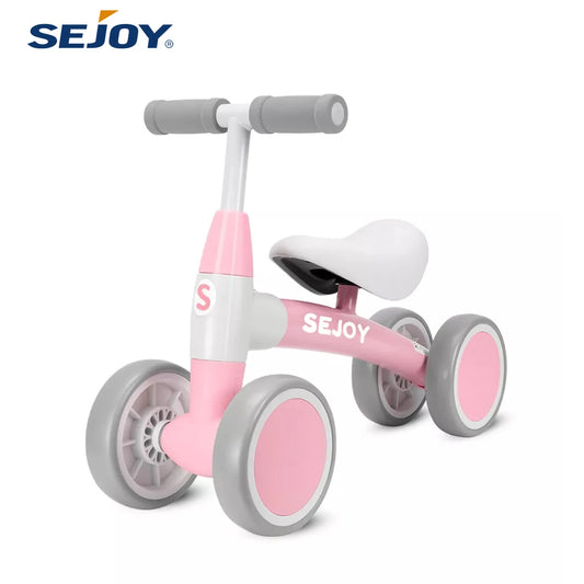 Sejoy Baby Walker Toddler Bicycle Toys Ride On Balance Bike 4 Wheels Birthday Gifts For Girls Boys Ages 1 To 3 Years