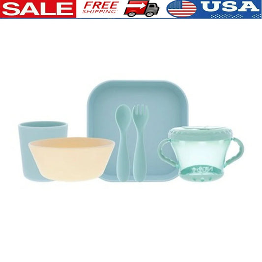 Toddler Feeding Set Bowl Cup Spoon Fork Dishwasher Safe
