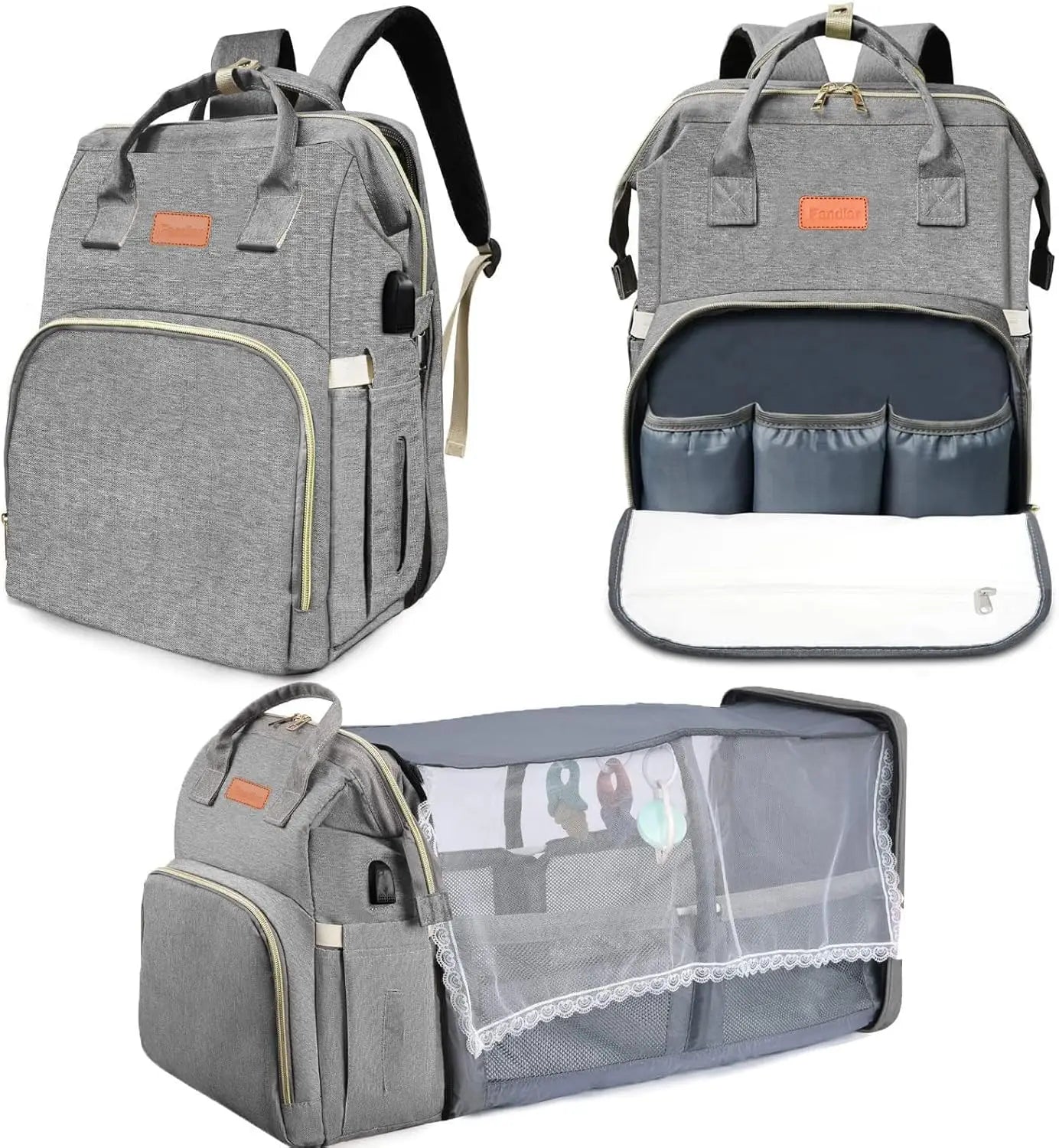 Diaper Bag With Changing Station Backpack Large Capacity