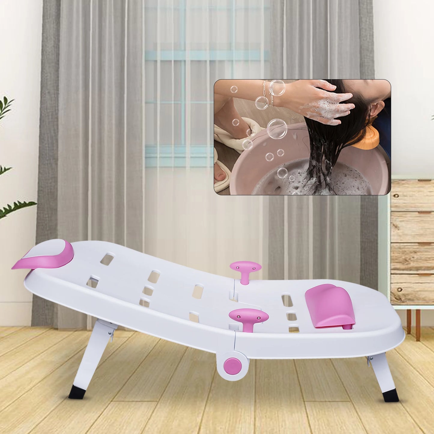 Foldable Children Shampoo Chair Toddlers Bath Seat 0 To 5