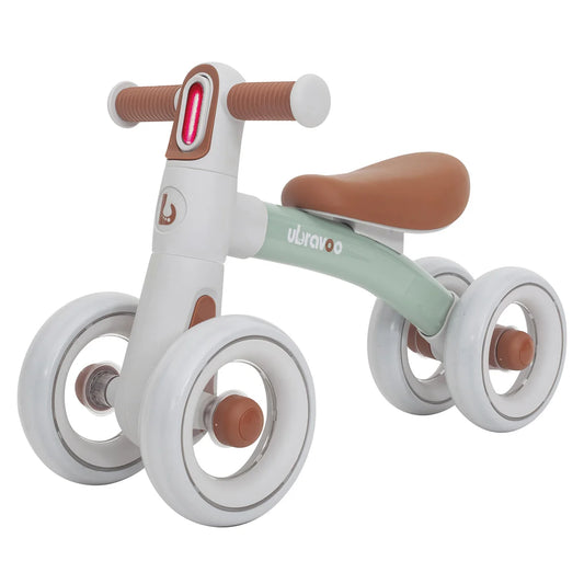 Ubravoo Baby Slide Balance Bike for 12-24 Months,3-Mode Headlight & 4 Transparent Silence Wheels, Riding on Toys Birthday Gifts