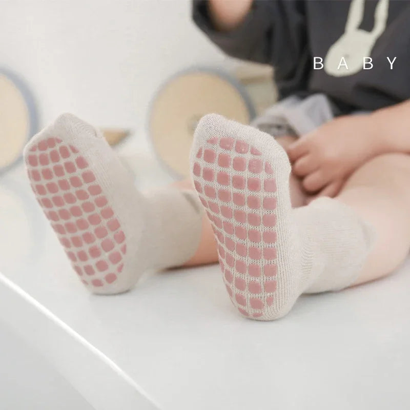 5 Pairs Infant Anti Slip Socks Newborn Unisex Cartoon Floor