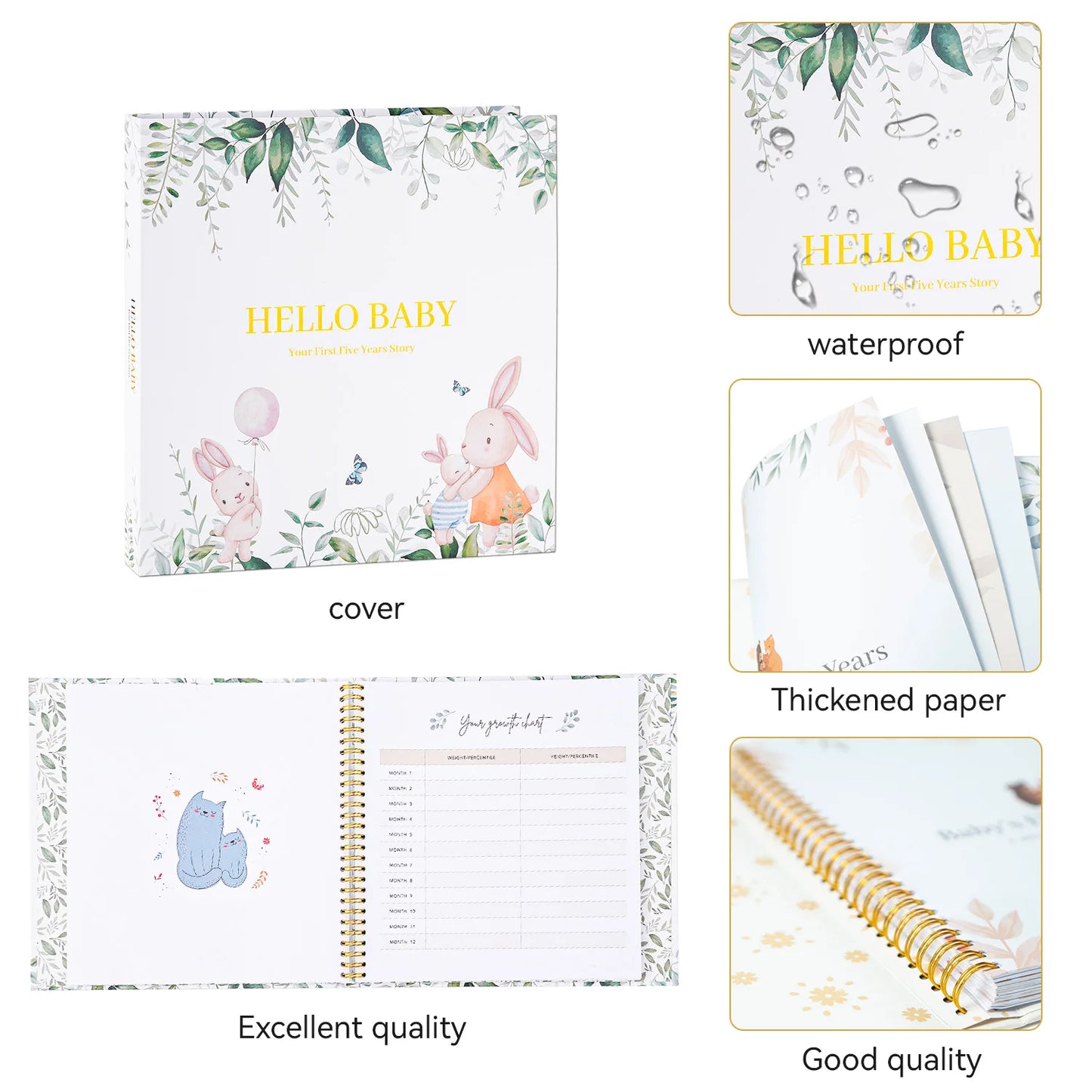 Baby Growth Photo Album Our First Year Memory Book Gift