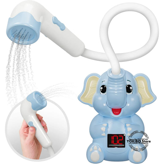 Electric Elephant Bath Toy with Shower Thermometer Toddlers