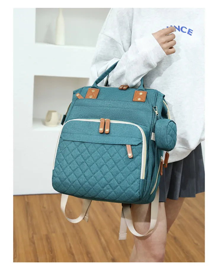 Waterproof Wear Resistant Mom Backpack Diaper Bag Capacity