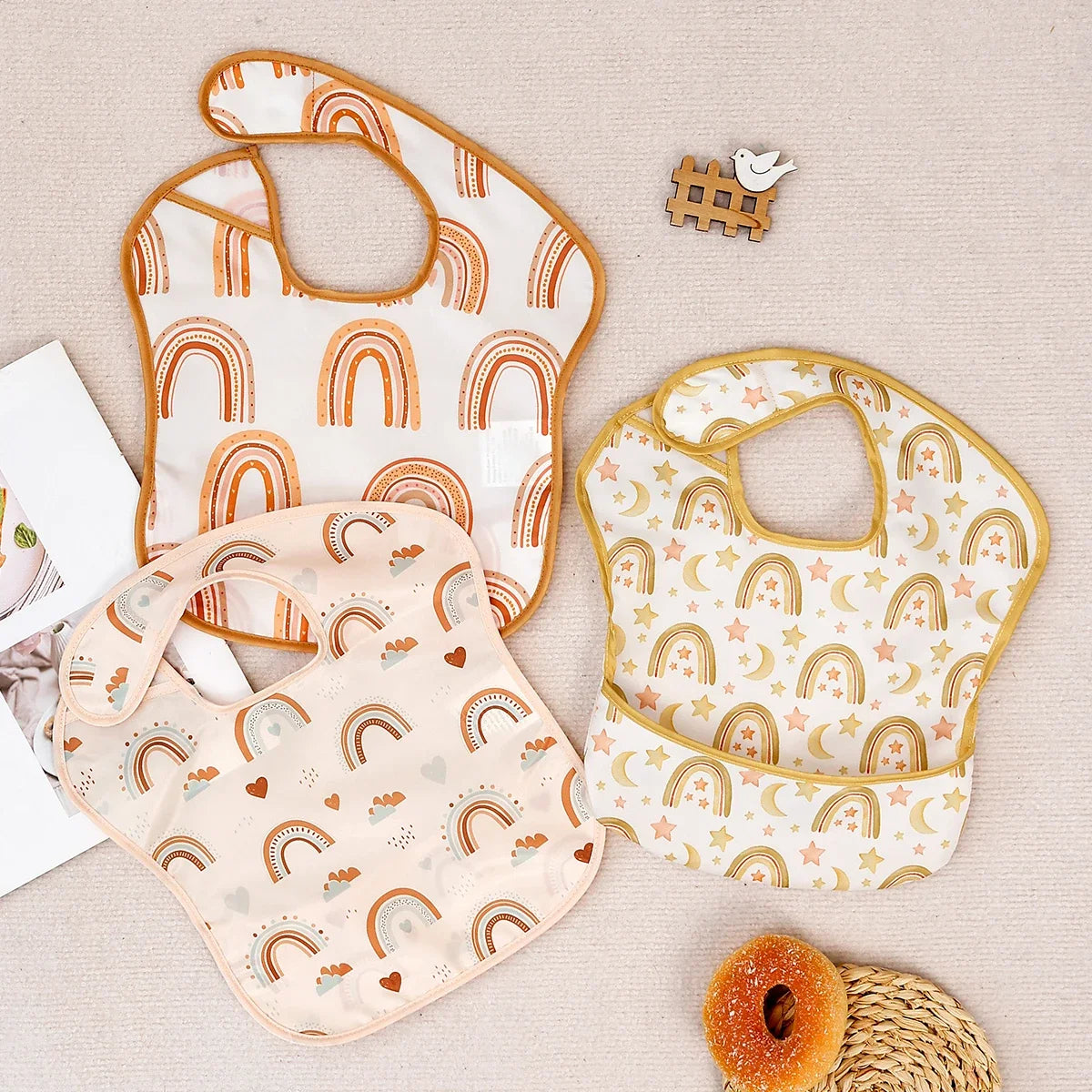Waterproof Baby Sleeveless Feeding Bibs Set Full Body Cover