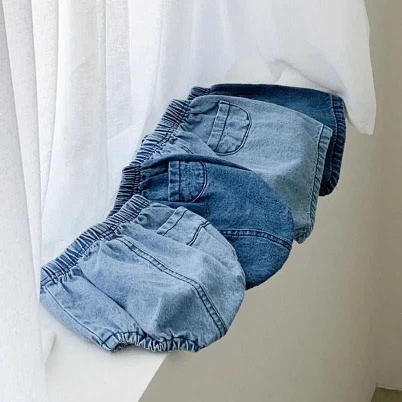 Adorable Baby Denim Shorts For Toddlers With Pockets Summer